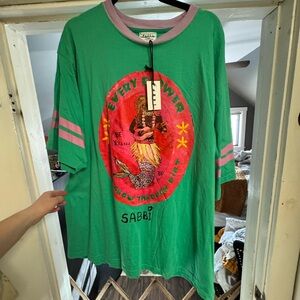 SABBI BeYOUtiful mermaid oversized tee small BNWT